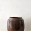 Glaserede Krukker|Lille^PLANT Berit, brun ø 12 cm