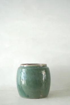 Glaserede Krukker|Lille^PLANT Berit, olivengrøn ø12 cm