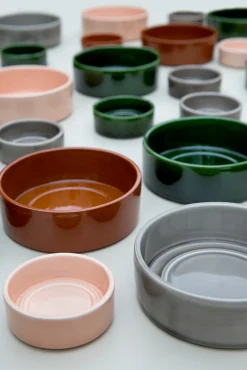 Terrakotta-Krukker|Stor^PLANT Hoff krukke, raw grey + rosa underskål, gulvkrukke
