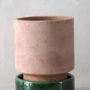Terrakotta-Krukker|Stor^PLANT Hoff krukke, raw rosa + grøn underskål, gulvkrukke