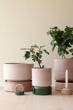 Underskåle|Hoff Krukke Serien^PLANT Hoff krukke, raw rosa + raw rosa underskål
