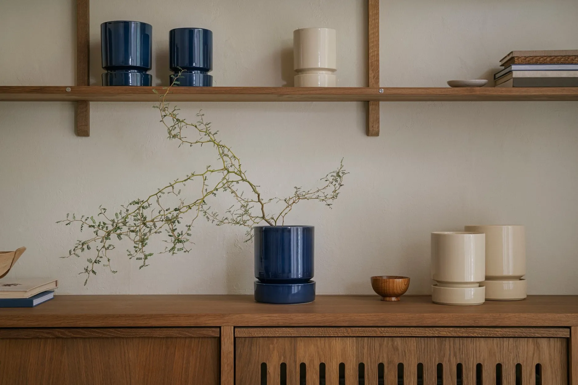 Terrakotta-Krukker|Hoff Krukke Serien^PLANT Hoff krukke, Sapphire Blue