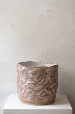Håndlavede Krukker^PLANT StineMei - Wood brown